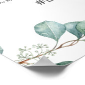 グリーンリースリーフシェアザラブタグフォトウェディング ポスター (角)