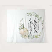 グリーンリース かぼちゃ 秋のブライダルシャワー 背景 タペストリー (正面(横))