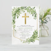 グリーンリース フレーム 初めての聖体拝領 招待状 (スタンド正面)