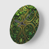 グリーンリース ラウンド壁時計 (傾斜)