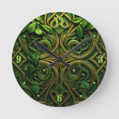 グリーンリース ラウンド壁時計 (正面)