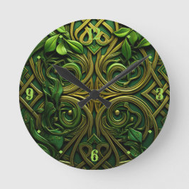 グリーンリース ラウンド壁時計