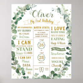 グリーンリース 誕生日 マイルストーン 出生統計 ポスター