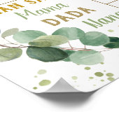 グリーンリース 誕生日 マイルストーン 出生統計 ポスター (角)