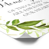 グリーンリース 追悼用ラブリー メモリー サイン ポスター, ラスティック (角)