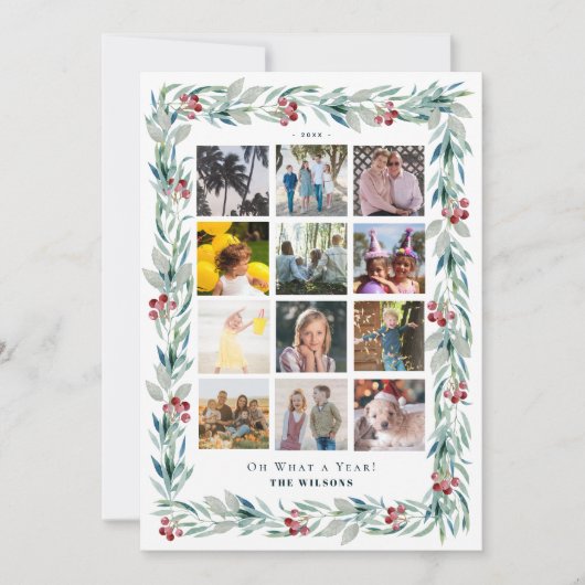 グリーンリース 1年の振り返り 12枚の写真 シーズンカード (正面)