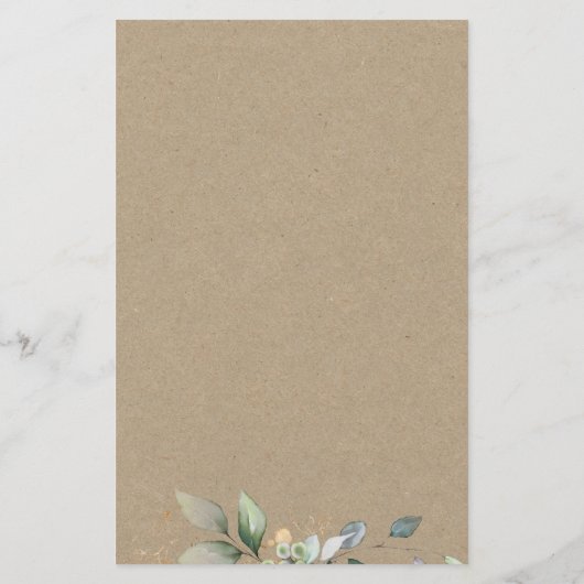 グリーンリーズザドレスブライダルシャワーゲーム場 便箋 (裏面)