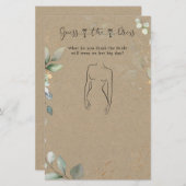 グリーンリーズザドレスブライダルシャワーゲーム場 便箋 (正面/裏面)