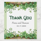 グリーンリーセントパトリックスの日ありがとうござ結婚います ワインラベル (シングルラベル)