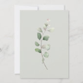 グリーンリーセージグリーン18誕生日招待状 招待状 (裏面)