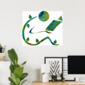 グリーンリーダープリント ポスター (ホームオフィス)