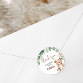 グリーンリーテディベア誕生日パーティー ラウンドシール