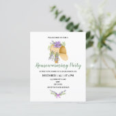 グリーンリーテーマの引っ越し祝いパーティーパーティの招待状 (スタンド正面)