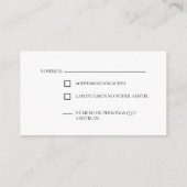 グリーンリーテーマウェディングRSVPカード エンクロージャーカード (裏面)