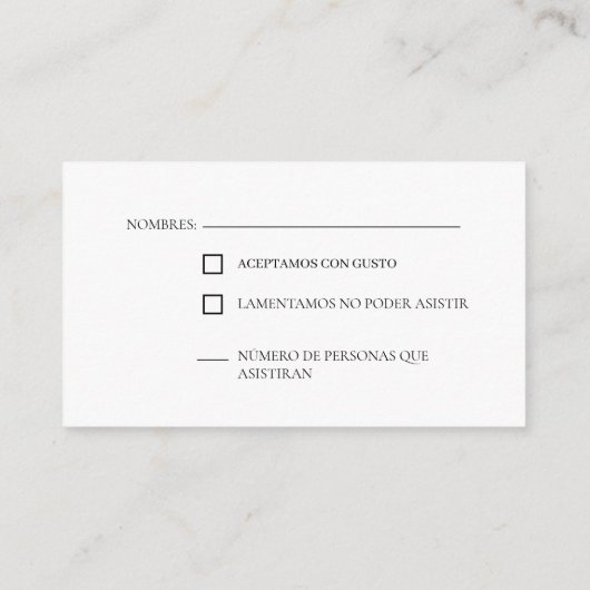 グリーンリーテーマウェディングRSVPカード エンクロージャーカード (裏面)