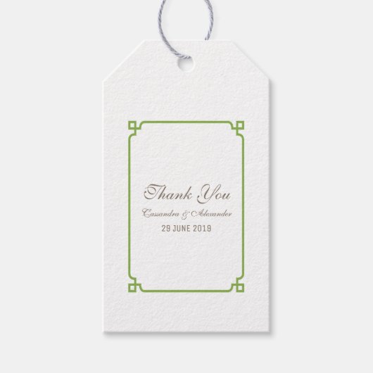 グリーンリーデコシック結婚ズ ギフトタグ (正面)