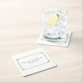 グリーンリーデコシック結婚ズ スクエアペーパーコースター (インサイチュ)