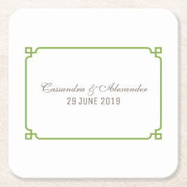 グリーンリーデコシック結婚ズ スクエアペーパーコースター