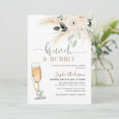 グリーンリーデザートボホパンパスグラスブランチ&バブリー 招待状 (スタンド正面)