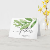 グリーンリートゥマイファーターウェディングデイブライドズパパ カード (黄色い花)