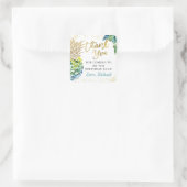 グリーンリートロピカルパイナップルビーチパーティーありがとう スクエアシール (バッグ)