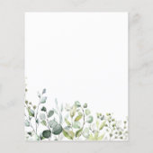 グリーンリードライブバイブライダルシャワー予算招待状 (裏面)