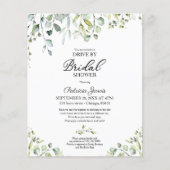 グリーンリードライブバイブライダルシャワー予算招待状 (正面)