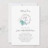 グリーンリーナッシファンシーングジャストラブ披露宴 招待状 (正面)