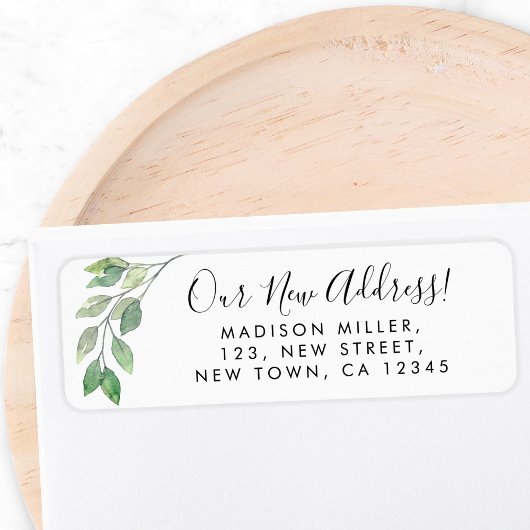 グリーンリーニューアドレス差出人住所 ラベル