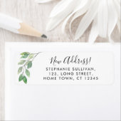 グリーンリーニューアドレス差出人住所 ラベル (インサイチュ)