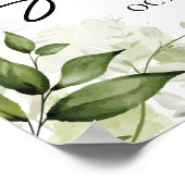 グリーンリーニュートラル赤ちゃんシャワー歓迎サイン ポスター (角)