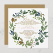 グリーンリーネイビー金ゴールドウェルカムレター プログラム (正面/裏面)