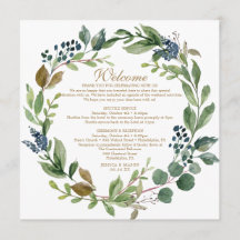 グリーンリーネイビー金ゴールドウェルカムレター