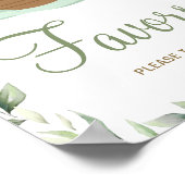 グリーンリーノアのアークベビーシャワー誕生日の好意 ポスター (角)