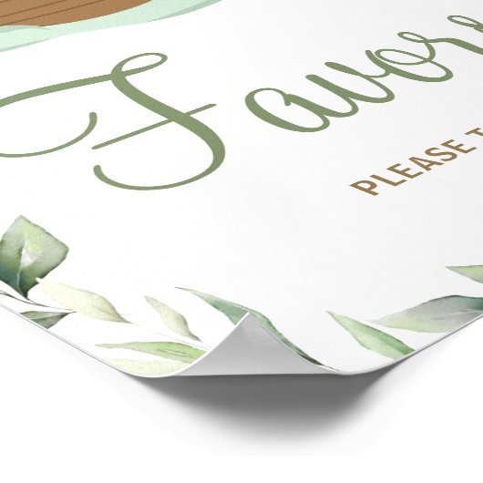 グリーンリーノアのアークベビーシャワー誕生日の好意 ポスター (角)