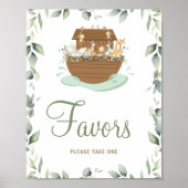 グリーンリーノアのアークベビーシャワー誕生日の好意 ポスター (正面)