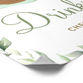 グリーンリーノアのアークベビーシャワー誕生日ドリンク ポスター (角)