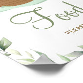 グリーンリーノアのアークベビーシャワー誕生日食品 ポスター (角)