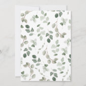 グリーンリーハローベビーベビーシャワー 招待状 (裏面)