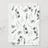 グリーンリーハローベビーベビーシャワー 招待状 (裏面)