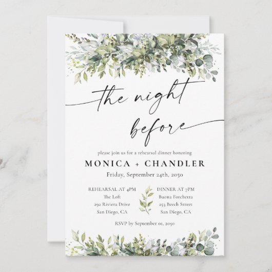 グリーンリーハーブザナイトウィザナイト招待状 招待状 (正面)