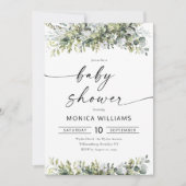 グリーンリーハーブベビーシャワー招待状 招待状 (正面)