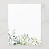 グリーンリーバジェットブライダルシャワー招待状 (裏面)