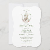 グリーンリーバースデーパーティーティーパーティの招待状 招待状 (正面)