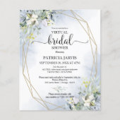 グリーンリーバーチャルブライダルシャワー予算招待状 (正面)