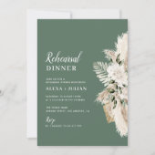 グリーンリーパンパスグラス結婚式招待状 招待状 (正面)