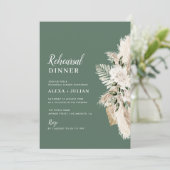 グリーンリーパンパスグラス結婚式招待状 招待状 (スタンド正面)