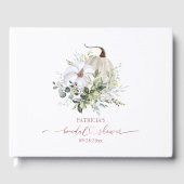 グリーンリーパンプキン秋ブライダルシャワーゲストブック ゲストブック (正面)