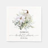 グリーンリーパンプキン秋ブライダルシャワー スタンダードカクテルナプキン (正面)