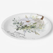 グリーンリーパンプキン秋ブライダルシャワー ペーパープレート (アングル)